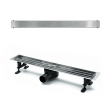 Дренажный канал Timo Drain Protect DP20900-PG20900, 90 см, с двусторонней панелью PG20 под плитку, сатин