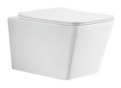 Подвесной безободковый унитаз Azario Boca AZ-2002, крышка микролифт, белый