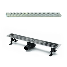 Дренажный канал Timo Drain Protect DP20800-LG20800, 80 см, с перфорированной решеткой LG20, сатин