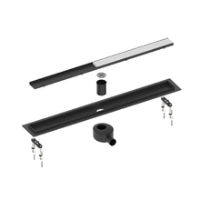 Дренажный канал Timo Drain System DS230207/03, 70 см, с двусторонней панелью plate под плитку, черный матовый