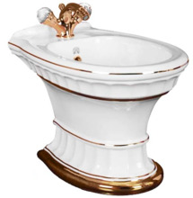 Биде Migliore Gianeta 2029 декор D1 золото, напольное