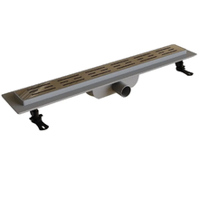 Дренажный канал RGW Drain Leo-10 60211080-01, 80 см, с решеткой из нержавеющей стали, хром