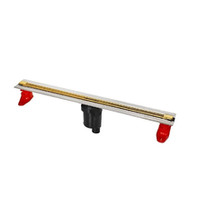 Дренажный канал Berges Super Slim 700 092053, 70 см, выпуск вертикальный, подрезной, цвет золото глянец