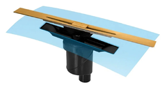 Дренажный канал Berges Simpel 600 092011, 60 см, выпуск вертикальный, цвет золото глянец