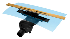 Дренажный канал Berges Simpel 600 092111, 60 см, цвет золото глянец