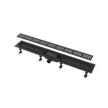 Дренажный канал Alcaplast APZ10BLACK-750KM, 75 см, с перфорированной решеткой, цвет черный