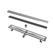 Дренажный канал Alcaplast AAPZ13-DOUBLE9-850KM, 85 см, с двухсторонней решеткой, цвет хром