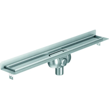 Душевой канал Aco Showerdrain C, 9010.91.89, 80 см, без решетки, с вертикальным фланцем, высота 69 мм, цвет нержавеющая сталь