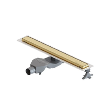 Дренажный канал Boheme Premium Linear, 60 см, в комплекте с решеткой под плитку, цвет золото, 982-60-G