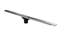 Душевой лоток Berges Simpel 600, сифон вертикальный, решетка матовый хром, 090011