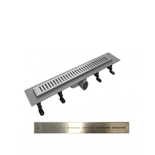 Дренажный канал Timo Smart 80 см с решеткой Single Gap, цвет сталь, SM-GG80-LS40(DRY)