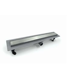 Дренажный канал Timo Smart 60 см с решеткой под плитку, цвет сталь, SM-PG60-LS40(DRY)