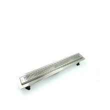 Дренажный канал Timo Basic Steel 70 см с решеткой STRIP, цвет сталь, BSSG-70 S50Rb