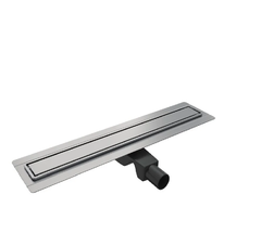 Дренажный канал Timo Basic Steel 60 см с решеткой под плитку, цвет сталь, BSPG-60 S50Rb