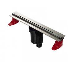 Душевой лоток Berges Super line 650 090081, выпуск вертикальный, решетка матовый хром