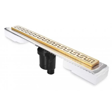 Душевой лоток Berges B1 Antik 700 092025, выпуск вертикальный, решетка золото глянец