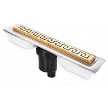 Душевой лоток Berges B1 Antik 500 092023, выпуск вертикальный, решетка золото глянец