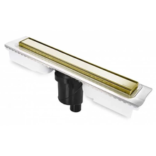 Душевой лоток Berges B1 Keramik 800 094019, выпуск вертикальный, решетка бронза