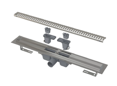 Водоотводящий желоб AlcaPlast APZ1SMART-LINE-750 с порогами для перфорированной решетки