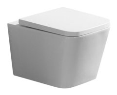 Подвесной безободковый унитаз Azario Nova AZ2216, крышка микролифт, ультратонкая, белый