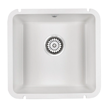 Мойка кухонная Paulmark Unter PM204543-WH, 45.5 см, кварцевая, белый
