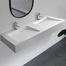 Раковина Abber Stein AS2643-1.5, 150 см, подвесная, искусственный камень, цвет белый матовый