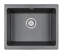 Мойка кухонная Paulmark Gera PM205546-DG, 55 см, кварцевая, графит