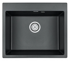 Мойка кухонная Paulmark Kante PM106052-BL, 60 см, кварцевая, черный