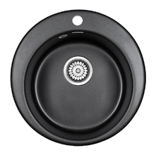 Мойка кухонная Paulmark Gelegen PM404800-BL, 48 см, кварцевая, черный