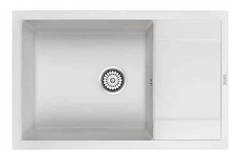 Мойка кухонная Paulmark Flugen PM317850-WH, 78 см, кварцевая, белый