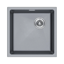 Мойка кухонная Paulmark Lumi LU45SK-GRM, 45 см, искусственный камень, цвет серый металлик