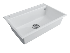 Мойка кухонная Paulmark Stepia-750 PM1157551-WH, 75 х 51 см, кварцевая, белая