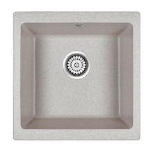 Мойка кухонная Paulmark Gera PM104546-GR, 45 см, кварцевая, серый