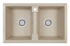 Мойка кухонная Paulmark Tandem PM238150-BE, 81 см, кварцевая, бежевый