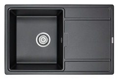 Мойка кухонная Paulmark Flugen PM217850-BL, 78 см, кварцевая, черный