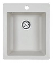 Мойка кухонная Paulmark Kante PM104249-WH, 41.5 см, кварцевая, белый