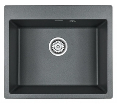 Мойка кухонная Paulmark Kante PM106052-DG, 60 см, кварцевая, графит