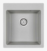 Мойка кухонная Paulmark Kante PM104651-GR, 46.5 см, кварцевая, серый