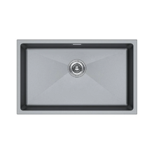 Мойка кухонная Paulmark Lumi LU74-GRM, 74 см, искусственный камень, цвет серый металлик