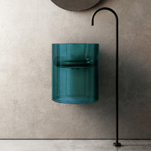 Раковина Abber Kristall AT2704Aquamarin, 42 см, подвесная, с донным клапаном, цвет бирюзовый