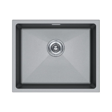 Мойка кухонная Paulmark Lumi LU55-GRM, 55 см, искусственный камень, цвет серый металлик