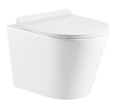 Подвесной безободковый унитаз Azario Vento AZ-2001 SP, крышка микролифт, белый