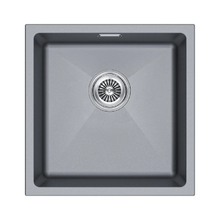 Мойка кухонная Paulmark Lumi LU45-GRM, 45 см, искусственный камень, цвет серый металлик