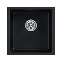 Мойка кухонная Paulmark Lumi LU45-BLM, 45 см, искусственный камень, цвет черный металлик