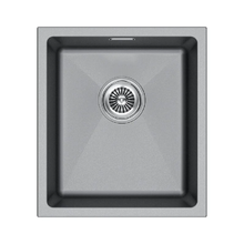 Мойка кухонная Paulmark Lumi LU41-GRM, 41 см, искусственный камень, цвет серый металлик