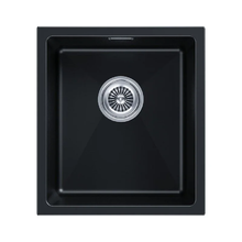 Мойка кухонная Paulmark Lumi LU41-BLM, 41 см, искусственный камень, цвет черный металлик