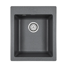 Мойка кухонная Paulmark Kante PM104249-DG, 41.5 см, кварцевая, графит