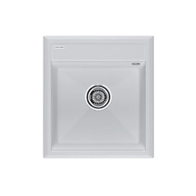 Мойка кухонная Paulmark Stepia-460 PM114651-WH, 46 х 51 см, кварцевая, белый матовый