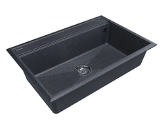 Мойка кухонная Paulmark Stepia-750 PM117551-DG, 75 х 51 см, кварцевая, графит