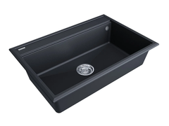 Мойка кухонная Paulmark Stepia-750 PM117551-AN, 75 х 51 см, кварцевая, антрацит